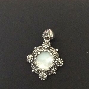 Silver Vintage Marcasite Pendant